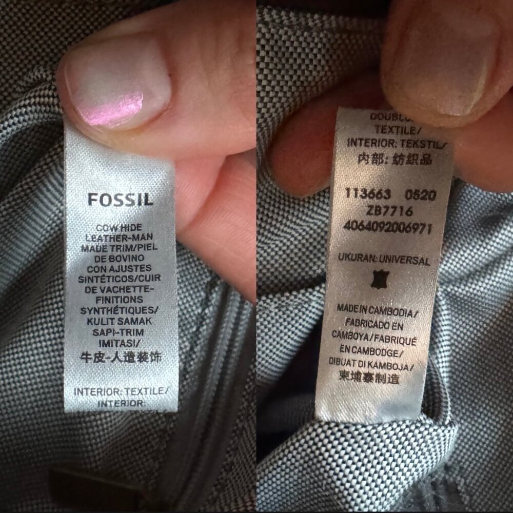 Fossil Jolie Olive Green Leather Crossbody Bag Two Straps - Picture 10 of 11